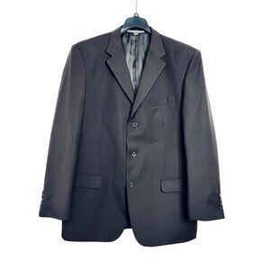 Giorgio Gessani Mens Black Super 120s Hand-Tailored Blazer Jacket L (by measurem